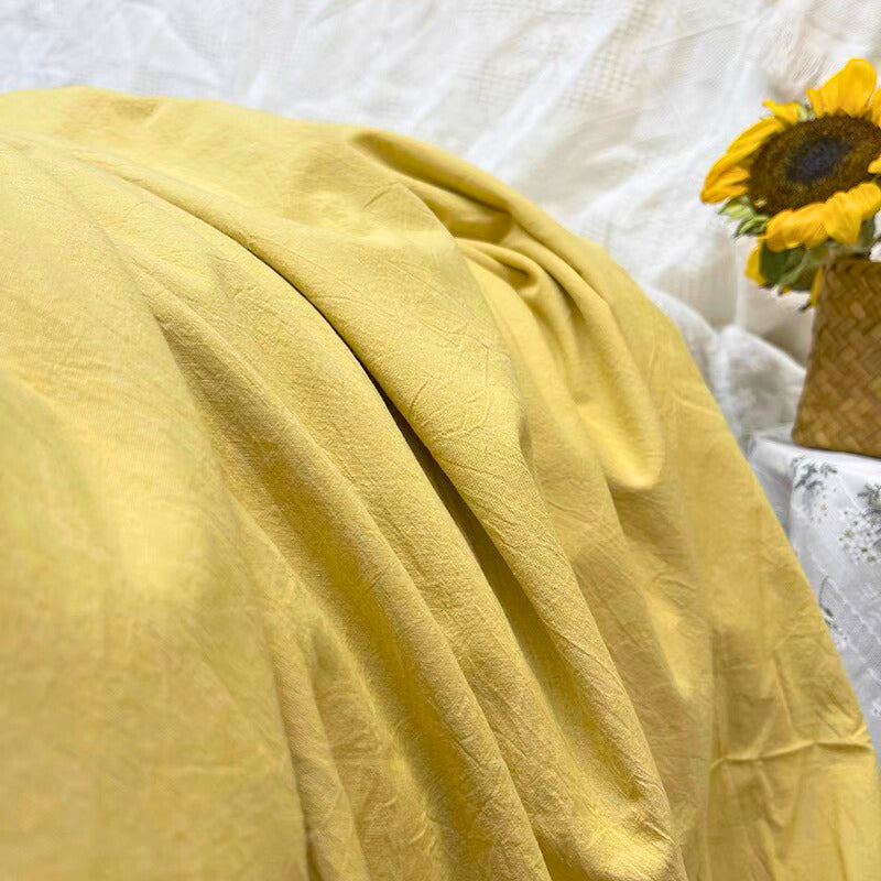 Stonewashed Cotton Warm Yellow Quilt Cover